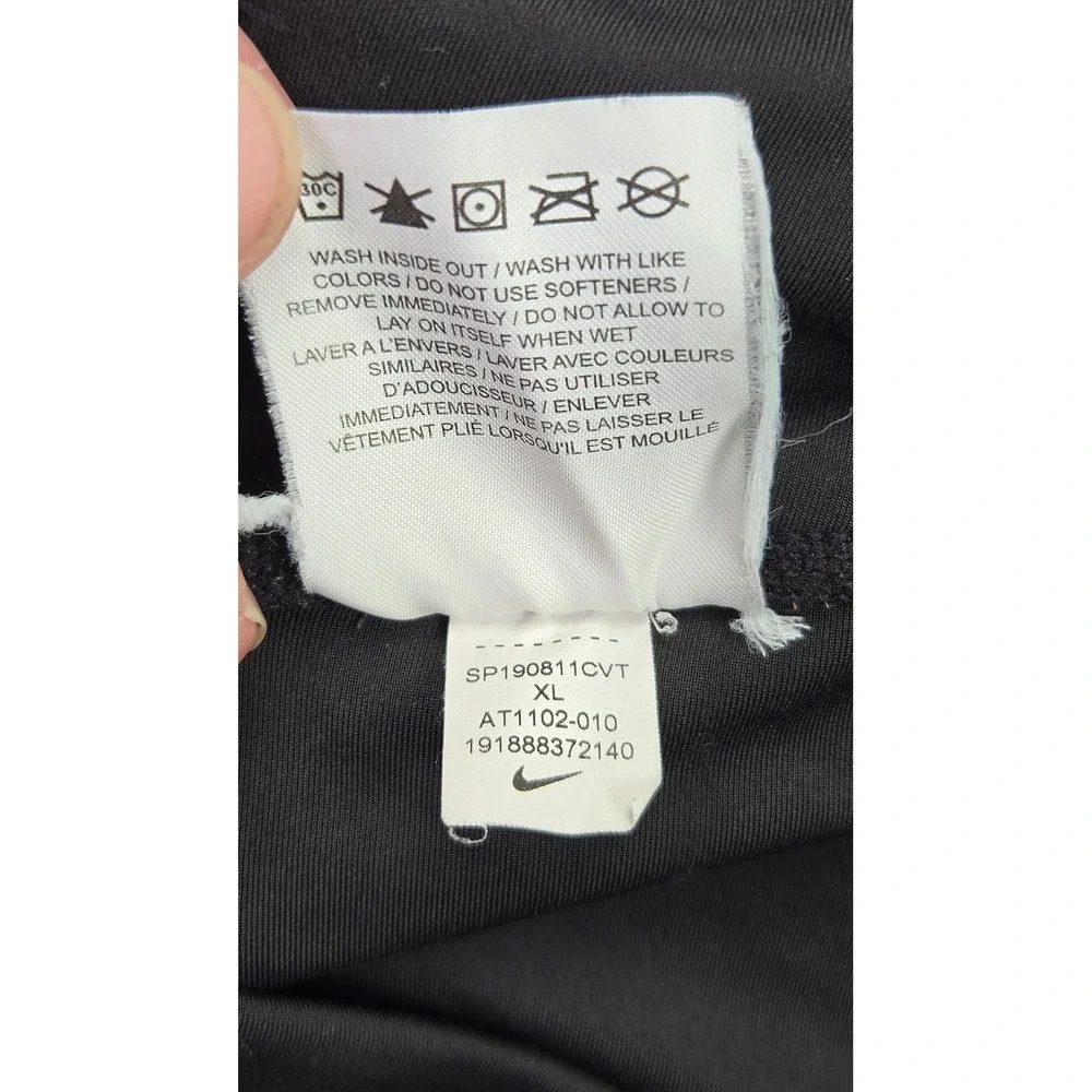 Nike Dri-FIT Women XL Black Mesh Panel‎ Athletic Cropped Leggings Yoga Pocket
